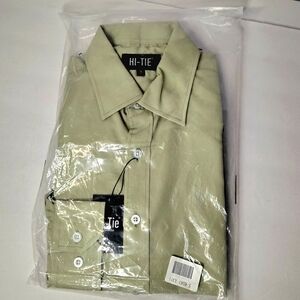 Tan Dress Shirt Classic Design Cotton Blend